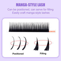 Extensions de cils préformées en rouleau personnalisables avec logo de marque, fournitures pour cils 5D Flora, faux cils longs