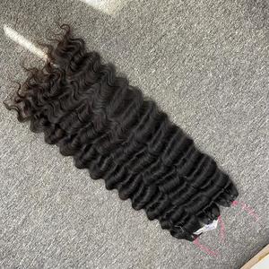 Venta al por mayor 100% Raw Vietnam Remy extensiones de cabello doble dibujado suelta onda profunda paquetes de cabello con cutículas alineadas - Product Image 5