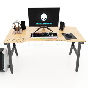 Escritorio para Juegos GBamboo GB38004-70x140cm en Forma de A con Patas Extensibles de Madera y Plástico con Superficie de MDF y Melamina - Product Image 1