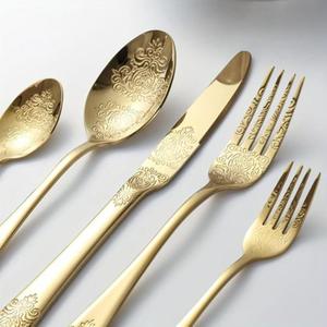 Ensemble de couverts en laiton antique économique idéal pour les mariages, les dîners ou les utilisations quotidiennes avec des motifs luxueux - Product Image 2
