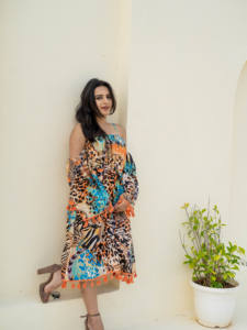 Vestido Largo de Verano con Estampado Floral, Cuello en V, Sin Mangas, Corte en A, 100% Algodón, para Fiesta - Product Image 2