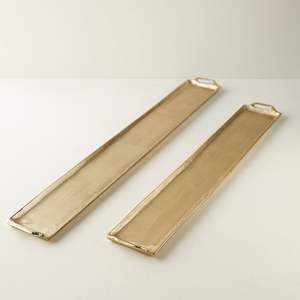 ถาดกระจกสีทองทรงสี่เหลี่ยมทันสมัยพร้อมด้ามจับอุปกรณ์จัดระเบียบโต๊ะเครื่องแป้งหรูหราสำหรับแต่งหน้าน้ำหอมเครื่องประดับตกแต่งบ้านและจัดแสดงบนโต๊ะ - Product Image 5