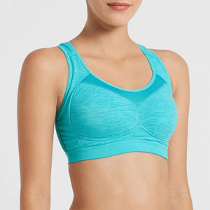 Sujetador Deportivo de Yoga para Mujer, Transpirable, Ligero, de Alta Sujeción, con Logotipo Personalizado, Diseño sin Costuras, Material de Spandex/Poliéster, Color Sólido - Product Image 2