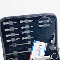 Pince multifonctionnelle professionnelle Micro Link noir mat crochet de boucle de doigt Clips en métal Kit d'aiguilles Extensions de cheveux droites