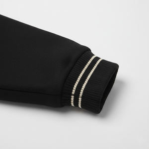 Blouson Bomber Homme Hiver 2026 Tendance avec Logo Personnalisé, Col Montant et Boutons Cachés, en Laine Mélangée de Haute Qualité - Product Image 4