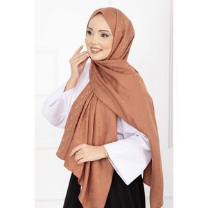 Accessoires de mode d'automne, écharpe en cachemire jacquard à motif iconique, châle respirant de couleur saumon en forme carrée, fabriqué en polyester - Product Image 2