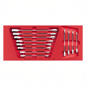 Jeu de clés à cliquet plates bicolores en éponge, 12 pièces, pour bricolage et usage professionnel, fabriqué aux États-Unis - Product Image 2