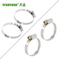 Collier de serrage robuste à couple élevé de type allemand en acier inoxydable pour tuyaux, joint le plus efficace, système métrique TFURTHER W4