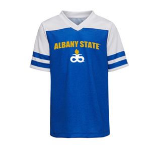 Camiseta Personalizada de Alta Calidad de Poliéster/Algodón Transpirable de la Universidad Estatal de Albany, Ropa Deportiva Universitaria HBCU para Verano Informal - Product Image 1