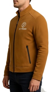 Pro-Style Custom OEM Men’s Anti-Wrinkle Suede <b>Jacket</b> Faux Suede Bomber Coat Casual Slim-Fit <b>Zipper</b> <b>Jacket</b> with Stand Collar - Product Image 4