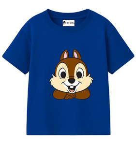 Camiseta estampada de manga corta con cuello redondo transpirable de algodón 100% Unisex informal para niños con opción de marca personalizada tela de punto 180g - Product Image 4