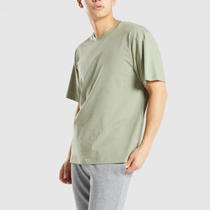 T-shirt uni imprimé surdimensionné 100% coton avec logo personnalisé Gym Sports - Product Image 6