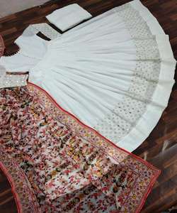 Diseñador indio Lahenga Choli con blusa Diseñador tradicional indio Ropa casual Vestido Rosa colorido Material con Dupatta Bo Garment Shalwar Kameez - Product Image 5