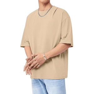 T-shirt ample surdimensionné pour hommes imprimé goutte épaule été personnalisé 100% coton Design décontracté t-shirts - Product Image 3