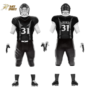 เครื่องแบบฟุตบอลอเมริกัน2025ระบายอากาศกางเกงขาสั้นสีดำระเหิดขนาดพิเศษโลโก้ของคุณเอง - Product Image 2