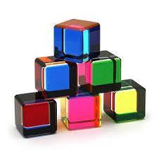 Vibrant Rainbow Crystal Acrylic Strip Blocks Modern Eco-friendly for <b>Stacking</b> Gem Blocks for Kids' Creative Play - Product Image 6