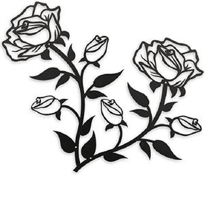 Arte de pared de Metal en forma de rosa para el hogar, decoración interior y exterior para oficina, sala de estar, dormitorio, nuevo diseño - Product Image 5