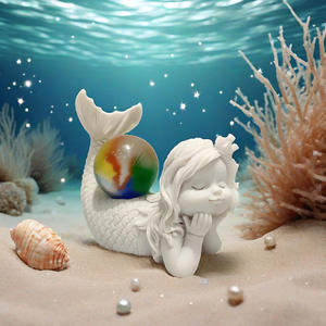 Moule en silicone pour bougie parfumée princesse sirène DIY pour la pâtisserie de la vaisselle - Product Image 2