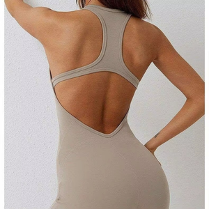 Combinaison de fitness unisexe noire, écologique, extensible dans quatre directions, respirante, à manches courtes, style décontracté, type body intégré - Product Image 3