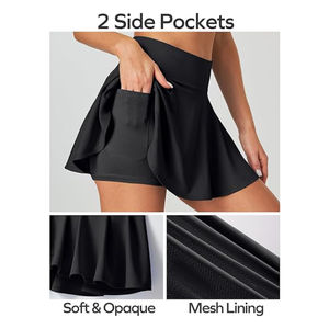 Falda Deportiva de Cintura Alta para Mujer, Transpirable, para Gimnasio, Yoga, Mini Falda de Secado Rápido, Ecológica, para Tenis - Product Image 3