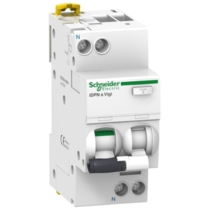 Interruttore Automatico SCHNEIDER ELECTRIC A9D34610 1P+N 10A Acti9 IDPNa Vigi con RCBO e Protezione da Sovracorrente Curva C - Product Image 1
