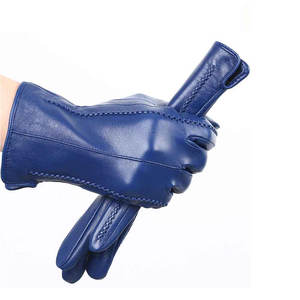 Gants en cuir doublés chauds pour hommes, compatibles avec les écrans tactiles - Gants élégants pour l'hiver, l'extérieur et la conduite - Product Image 1