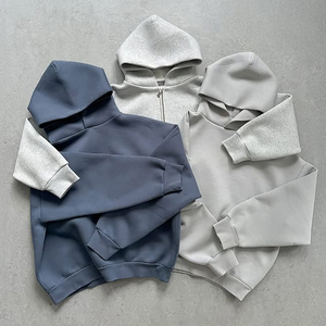 Custom 80%cotton 20%polyester Blank Fleece Quick Dry Winter Hoodie and Jogger Sweatpants <b>Set</b> Tracksuit for Men's 2026 - Product Image 3