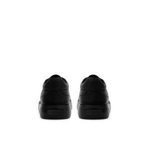 Zapatillas Chunky Brad Black con Parte Superior de Cuero Genuino y Logotipo Bordado, Hechas en Italia - Product Image 3