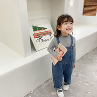 Combinaisons décontractées coréennes pour enfants en bas âge, garçons et filles, en denim et coton, sans manches, respirantes, 0-24 mois
