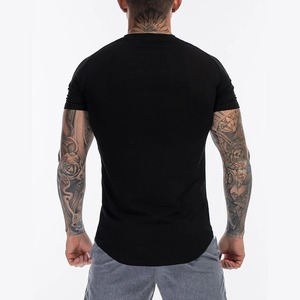 Offre Spéciale 100% coton hommes T-Shirt de gymnastique de haute qualité 300 Gsm col épais lourd surdimensionné broderie personnalisée impression High Street - Product Image 2