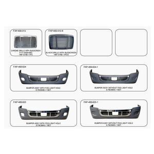 Pièces de carrosserie robustes, ensemble de pare-chocs avec trou pour feux antibrouillard/ phare/ calandre pour Cascadia 2018+ / Cascadia 2008~2017 Camion - Product Image 4