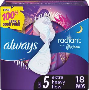 Toallas Sanitarias Radiant Feminine Desechables, Transpirables, con Alas, Perfumadas, Tamaño Regular 1, Paquete de 42 - Product Image 2