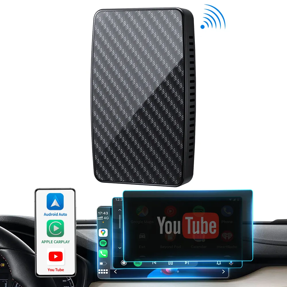 Ottocast Wholesale Customize wire to wireless Carplay Netflix Youtube Media Car Android Auto AI Box Magic Box universal Carplay