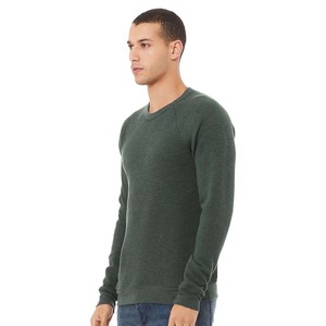 Bella toile hommes hiver 100% coton éponge polaire col rond fermeture éclair sweat solide 3XL - Product Image 2