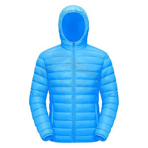 Chaqueta acolchada para exteriores para hombre, Abrigo acolchado resistente al agua a prueba de viento con capucha, proveedor a granel OEM con opciones de diseño personalizado para hombre - Product Image 1