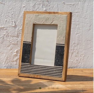 Sáng tạo mới 4*6 khung ảnh khung ảnh bằng gỗ cho trang trí nội thất với tay khắc & offwhite nhựa Điền - Product Image 6