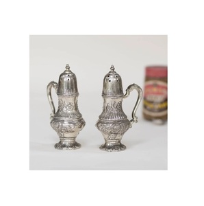 Vaisselle classique Pot à sel et à poivre en métal argenté Pots à shaker Occasion spéciale Vaisselle Pot à sel et à poivre à vendre - Product Image 2