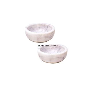 ชามหินสีขาวหินอ่อนธรรมชาติถูกออกแบบมาเพื่อวางตรงกลางชามดีไซน์ที่ดีที่สุดสำหรับตกแต่งโต๊ะในบ้าน - Product Image 1