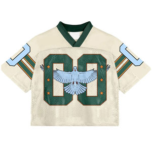 Streetwear personnalisé avec impression complète Maillot de football américain rétro Maillot de rugby court Boxy en maille sublimation de haute qualité - Product Image 5