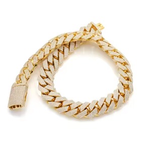 Customized Real Gold Plated 14mm Heavy Multicolored Cuban <b>Chain</b> Link <b>Necklace</b> <b>for</b> <b>Men</b> - Product Image 5