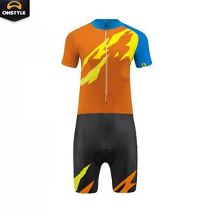 Traje de Ciclismo Personalizado Premium de Una Pieza, Manga Corta, Profesional, Transpirable, Elástico, 100% Poliéster - Product Image 3