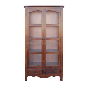 solid wooden glass display cabinet/Wooden cabinet