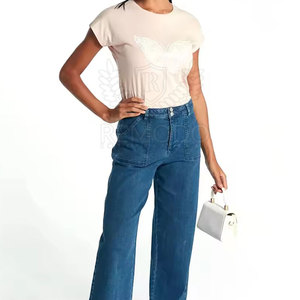 Camiseta Moderna para Mujer con Estampado Puff, 100% Algodón, Logotipo Personalizado Disponible, Transpirable, de Secado Rápido, Precio de Fábrica - Product Image 2
