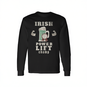 Camiseta de manga larga Irish Power Champ para el Día de San Patricio con diseño de cerveza verde y top sin mangas, ideal para promociones festivas. - Product Image 2