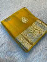 Produit le plus vendu : Saree en viscose pure Georgette de créateur, avec une silhouette fluide, un drapé sophistiqué et une fabrication artisanale haut de gamme