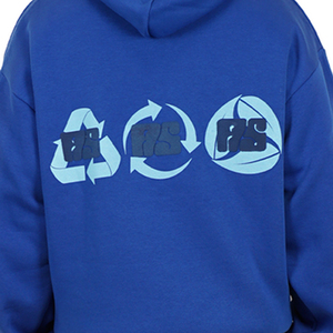 เสื้อมีฮู้ดผู้ชายผ้าฝ้ายผสมไซส์ใหญ่พิเศษ500 GSM สีทึบสไตล์สตรีทพิมพ์ลายพัฟ3D มีฮู้ด - Product Image 6