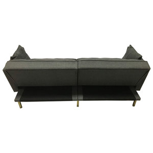 Modern 1.95m Convertible <b>Sofa</b> <b>Bed</b> with Grey Fabric SFG68022 Inflatable <b>Sleeper</b> <b>Sofa</b> with Wooden Frame for Living Room Dining - Product Image 5