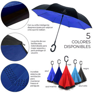 Ombrello da Viaggio Pieghevole a Tre Sezioni in Nylon Leggero a Doppio Rinforzo dal Design Moderno - Product Image 2