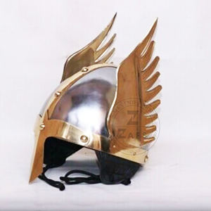 Casco vikingo de lujo con alas, casco de armadura de acero suave hecho a mano, casco alado de emperador Guerrero para eventos de Cosplay, recreación - Product Image 4
