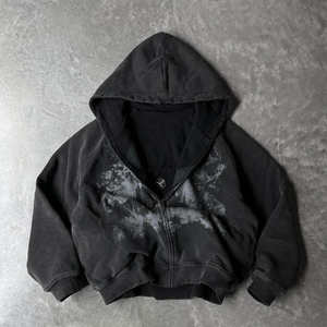 Sudaderas con Capucha de Felpa de Algodón de Primera Calidad, Personalizadas, Nuevas, con Serigrafía y Lavado Ácido, 500 GSM, con Cremallera - Product Image 5